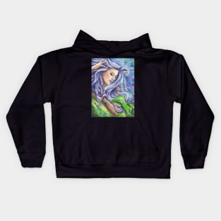 Watercolor Woman Flow Kids Hoodie